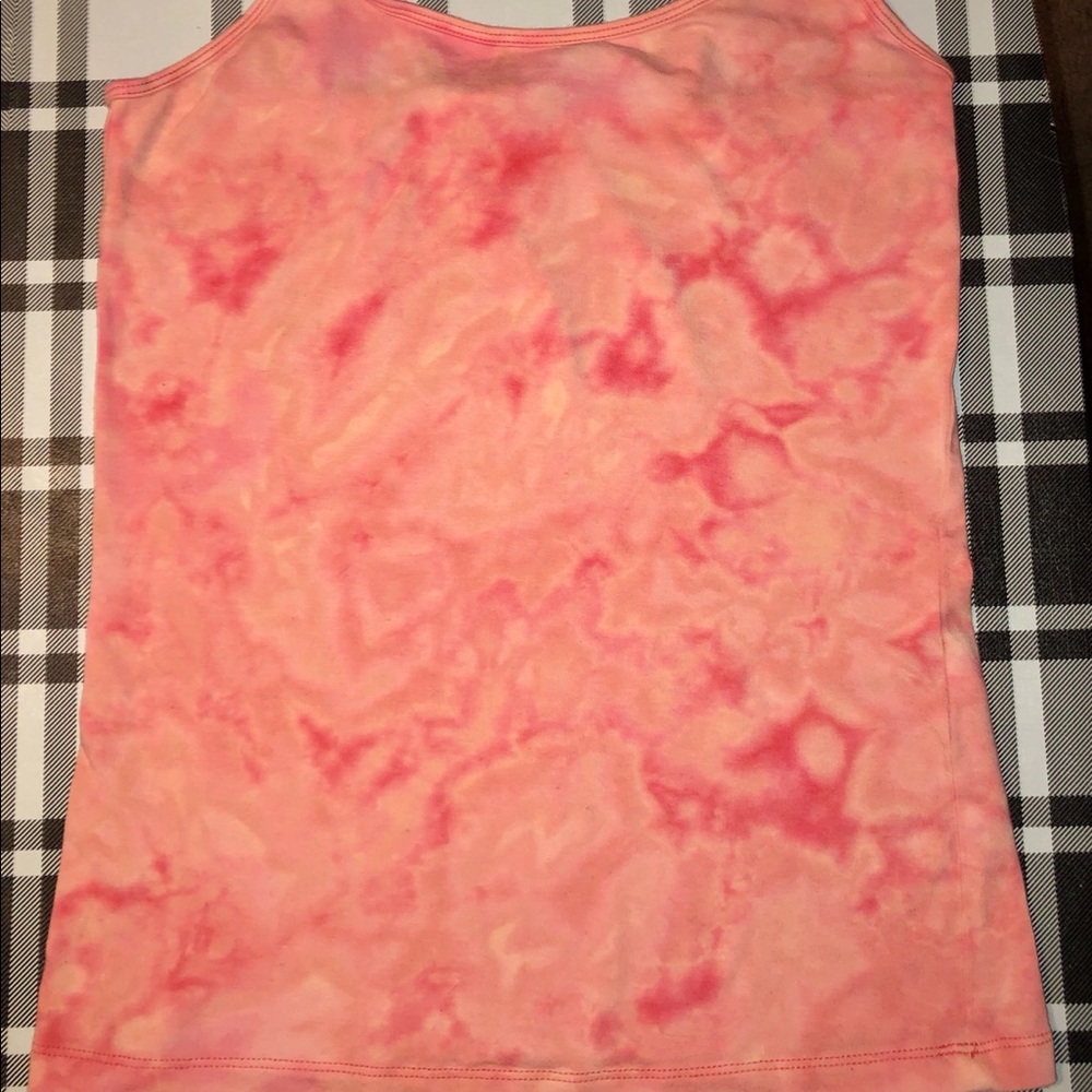 custom bleach reverse tie dye tank.